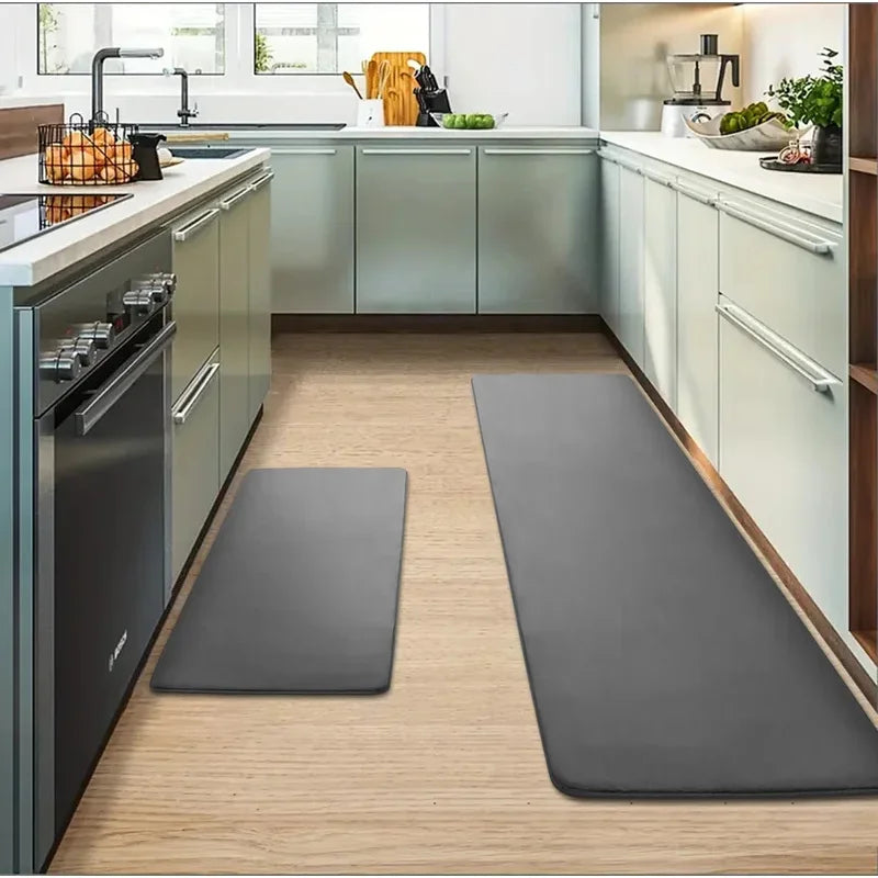 VIKAMA Kitchen Laundry Oil-Absorbent Non-Slip Long Floor Mat Bathroom Entrance Carpet Home Decor