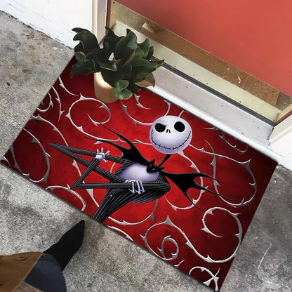 VIKAMA Halloween 3D Sewer Clown Doormat Horror Entry Door Mat Non-Slip Floor Carpet