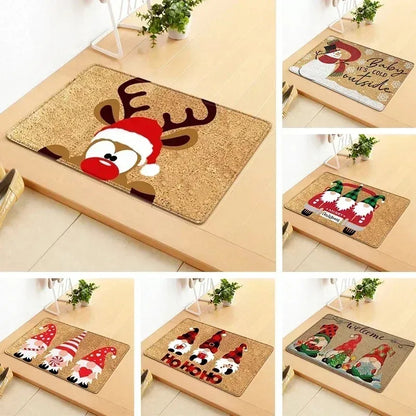 Christmas Santa Reindeer Tree Doormat