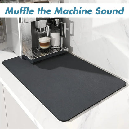 Marble Print Absorbent Kitchen Drying Mat
