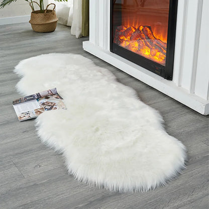 Soft faux fur shaggy area rug
