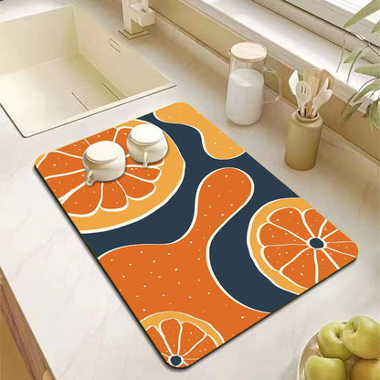 Fruit Pattern Anti-Slip Kitchen Counter Mat