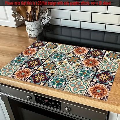 Absorbent kitchen dish drying coffee bar mat