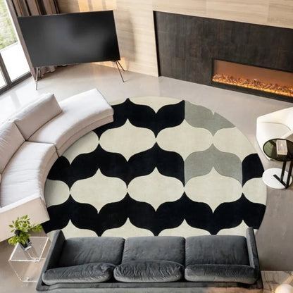 Fluffy Soft Light Luxury Round Plush Area Rug