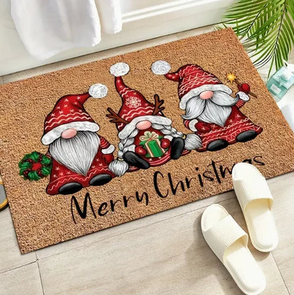 Santa Claus Merry Christmas printed door mat
