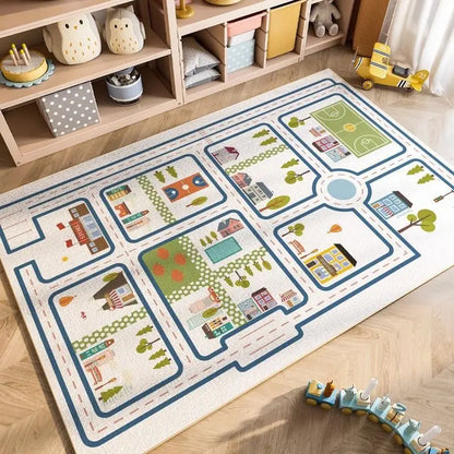 VIKAMA Crystal Pile Kids Rug Washable Crawling Mat Bedroom Living Room Carpet Home Decor