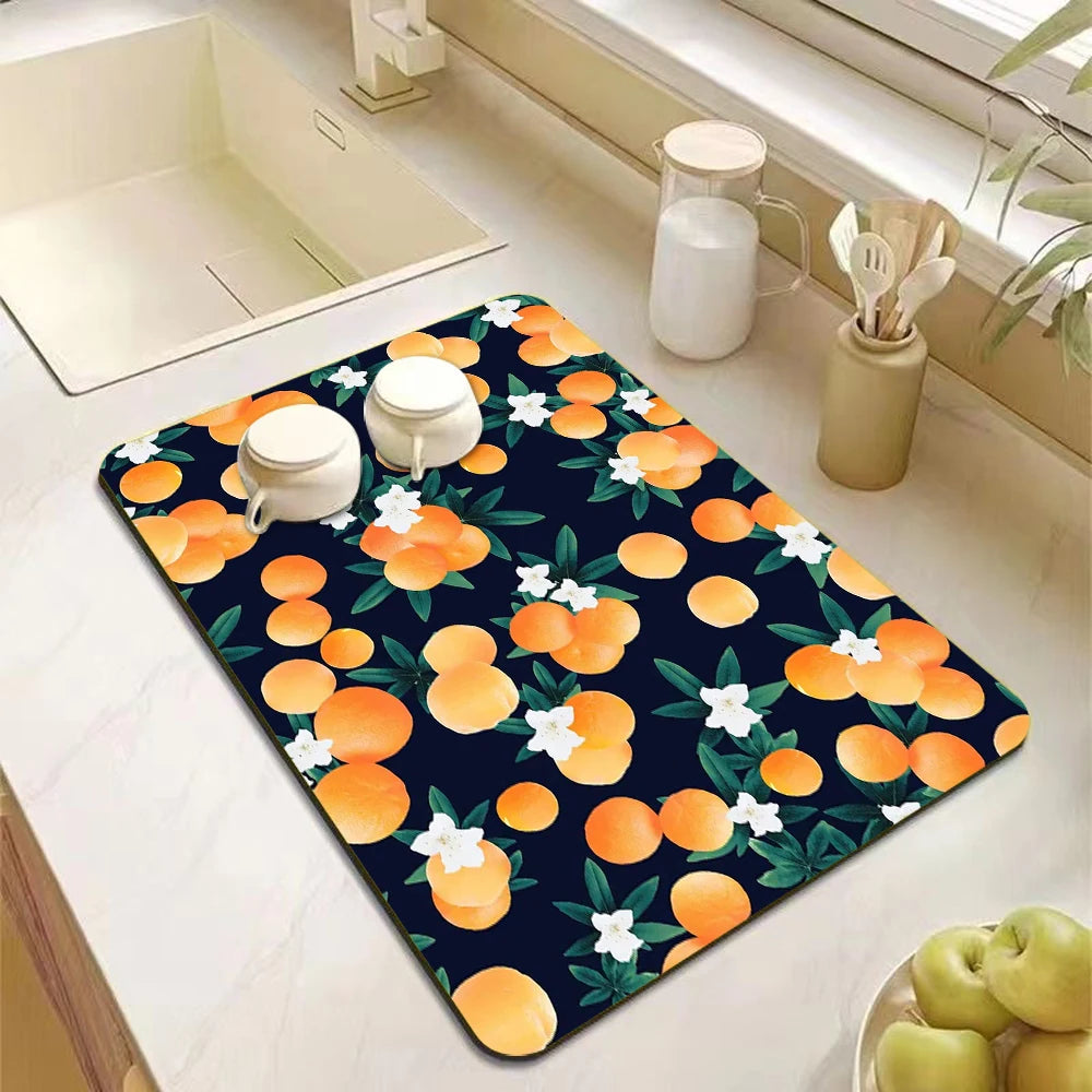 Fruit Pattern Anti-Slip Kitchen Counter Mat