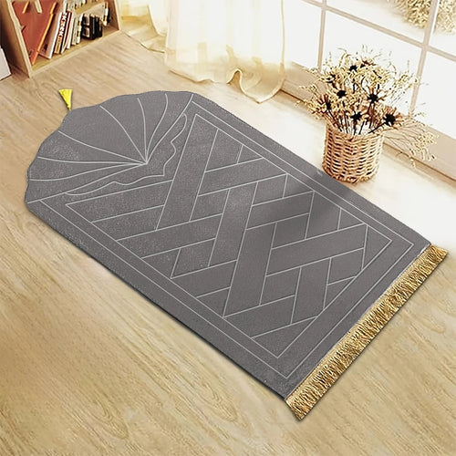 Soft Sponge Prayer Mat Portable Tassel Embossed Multi-Scene Prayer Rug