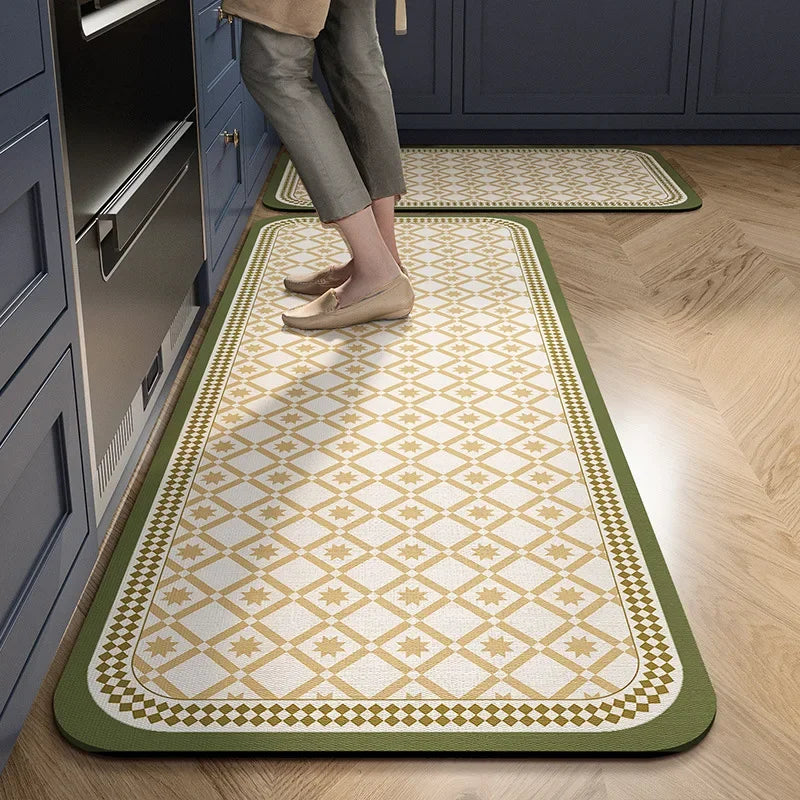 VIKAMA Anti-Slip Kitchen & Entrance Floor Mat Set