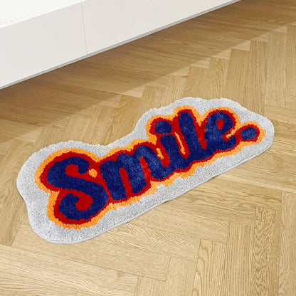 Smile Letter Fluffy Cloud Tufted Rug