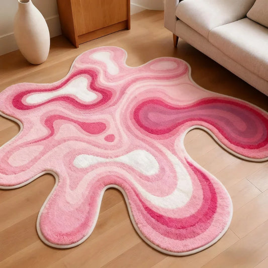Irregular Gradient Plush Soft Area Rug