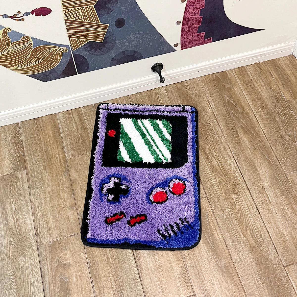Purple Game Console Tufted Non-Slip Rug