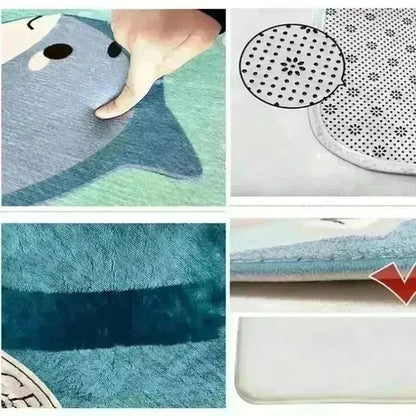 The Doctor Cartoon Character Carpet Mat Black Rug Round 46 Logo Living Room Home Decor