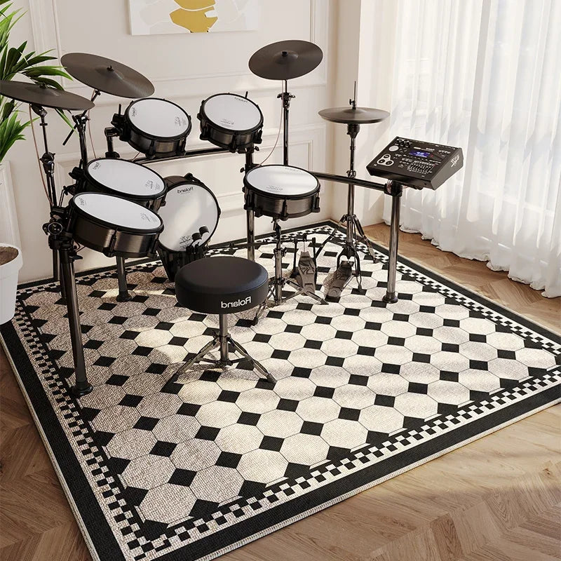 Modern Abstract Music Symbol Area Rug