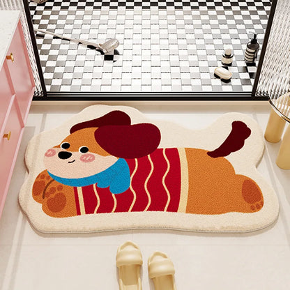Imitation Cashmere Floor Mat Absorbent Non-Slip Dirt-Resistant Easy-Clean Door Mat
