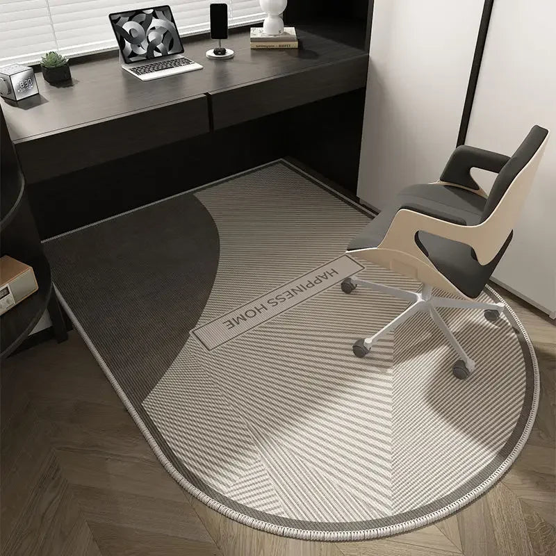 VIKAMA Geometric Computer Chair Floor Mat Non-Slip Office Bedroom Desk Protection Carpet