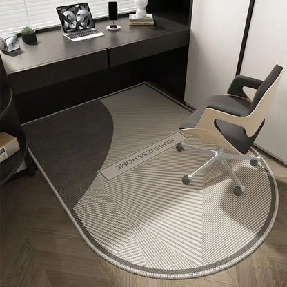 VIKAMA Geometric Computer Chair Floor Mat Non-Slip Office Bedroom Desk Protection Carpet