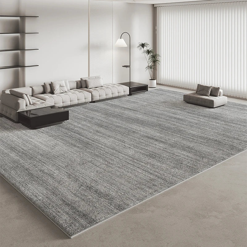 Italian Minimalist Light Luxury Grey Plush Area Rug