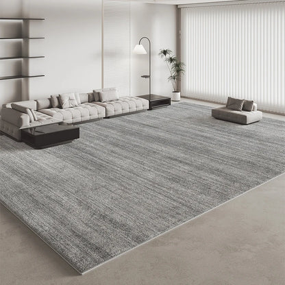 Italian Minimalist Light Luxury Grey Plush Area Rug