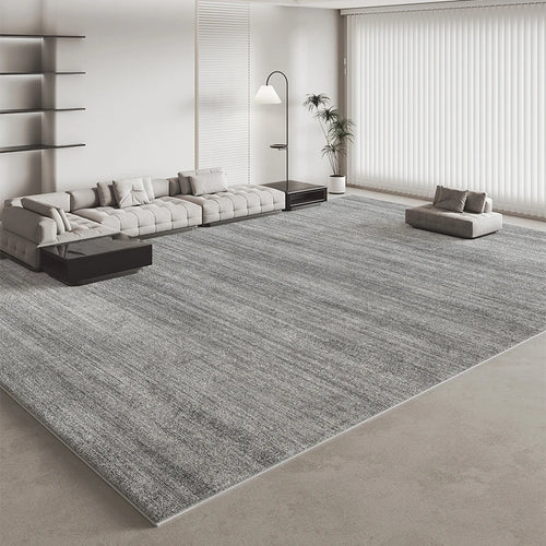 Italian Minimalist Light Luxury Grey Plush Area Rug