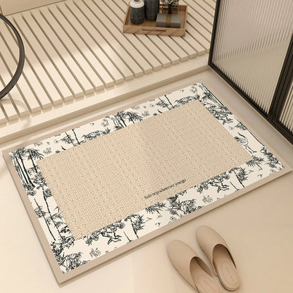 French Diatom Mud Bathroom Non-Slip Floor Mat