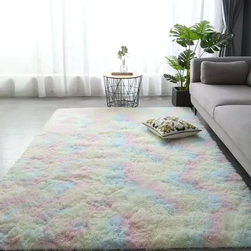 VIKAMA Silk Wool Rug Bedroom Living Room Kids Prayer Carpet Large Decor