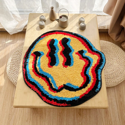 Trippy Smiling Tufted Non-Slip Rug