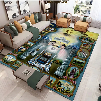 Freemasonry Symbol Non-Slip Area Rug