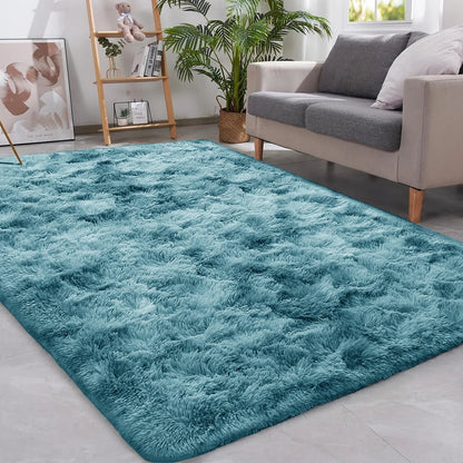 VIKAMA Soft Fluffy Non-Slip Living Room Area Rug