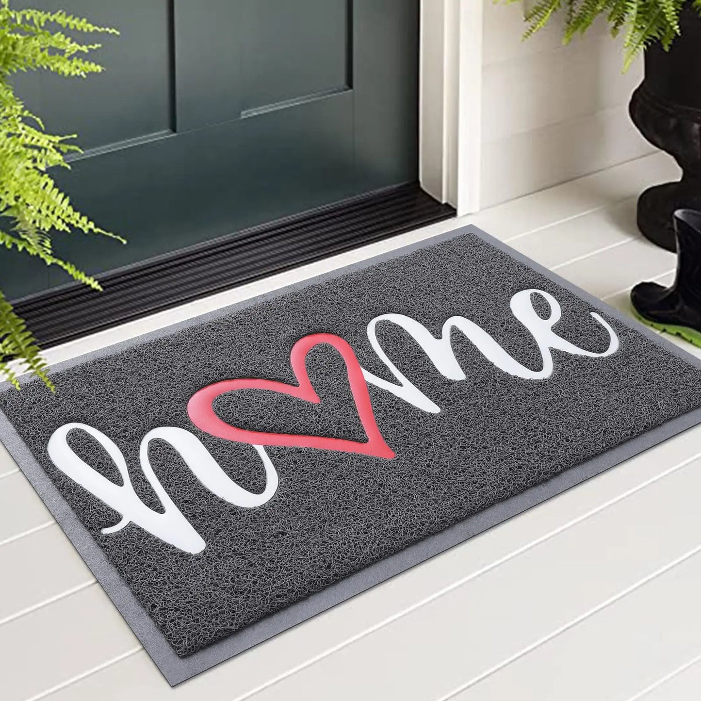 Olanly Cute Letter Non-Slip Dirt Trapper Doormat