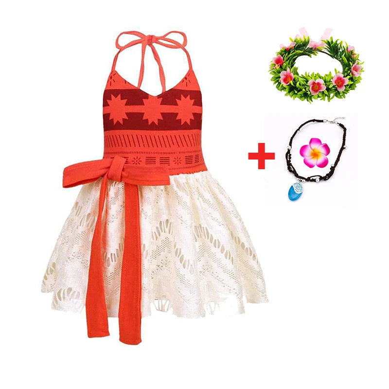 Disney Moana Ocean Adventure Costume Dress For Girls