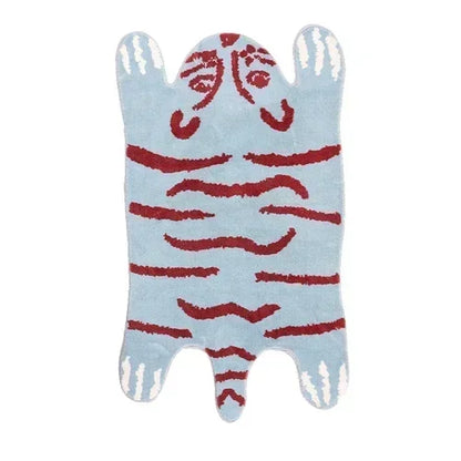 VIKAMA Cartoon Leopard Plush Soft Area Rug