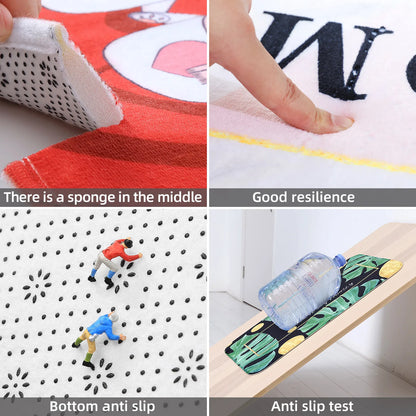 Multi-Purpose Sponge Absorbent Mat Non-Slip Kitchen Bathroom Rug Moisture-Absorbing Machine Washable Carpet