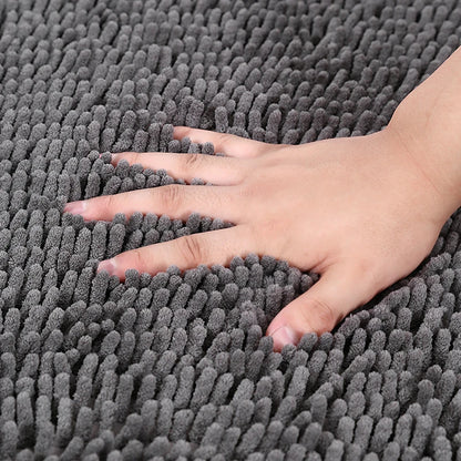 Winter Solid Chenille Plush Pet Mat Soft Absorbent Carpet Cat Dog Bed Cushion Bathroom Floor Rug