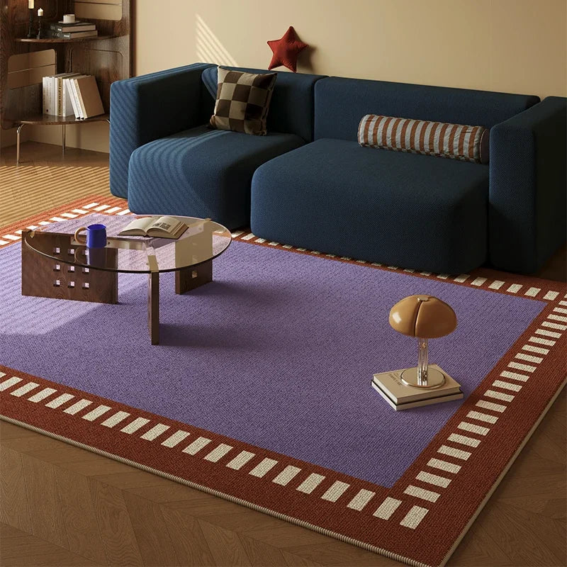 VIKAMA Medieval Revival Living Room Carpet Non-Slip Wear-Resistant Bedroom Floor Mat Wardrobe Room Rug
