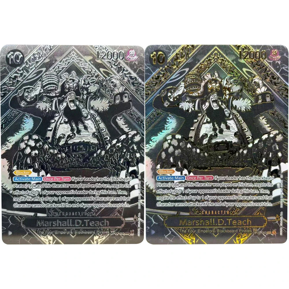 One Piece Luffy Teach Shanks English Anime Card Set