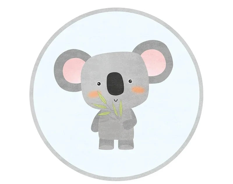 Cartoon Cute Round Non-Slip Area Rug