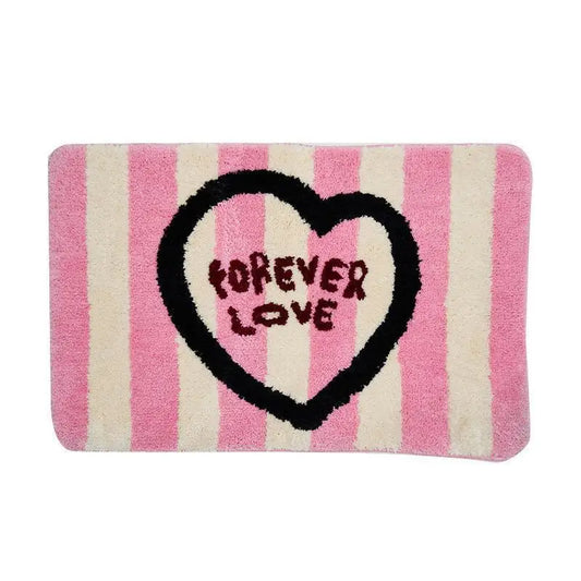 Cartoon Faux Cashmere Carpet Plush Non-Slip Dirt-Resistant Absorbent Machine Washable Bathroom Mat