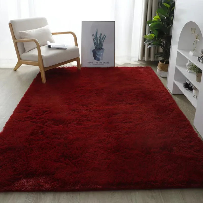 VIKAMA Scandinavian Wool Rug Soft Washable Living Room Bedroom Office Kids Carpet Home Decor