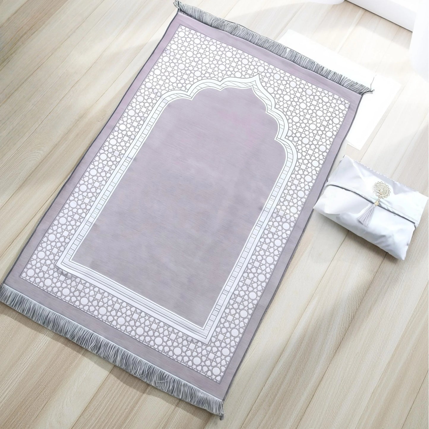 Portable Muslim prayer rug set