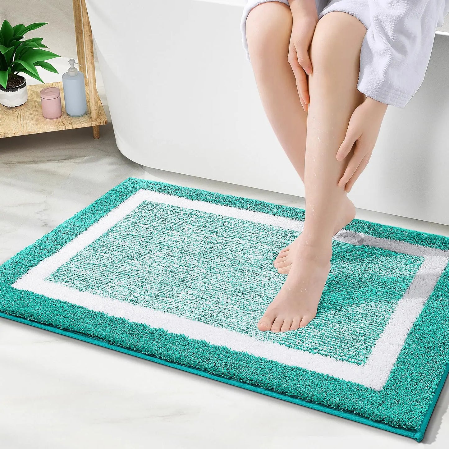 Olanly Microfiber Soft Non-Slip Bath Mat