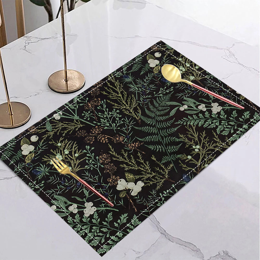 Floral Linen Heat Insulation Placemats