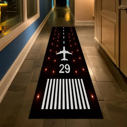 Runway Aviation Airport Track Design Area Rug