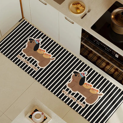 Cartoon Dog Kitchen Non-Slip Mat