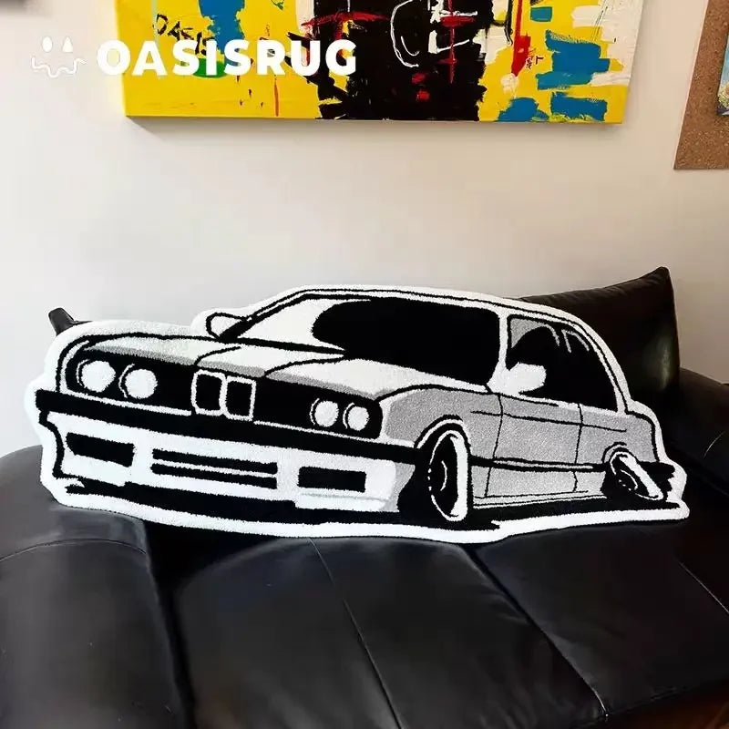 VIKAMA Car Pattern Soft Gaming Area Rug