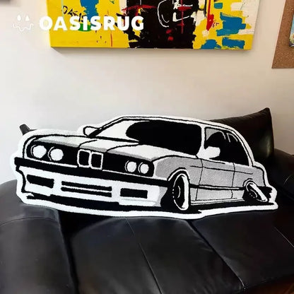 VIKAMA Car Pattern Soft Gaming Area Rug