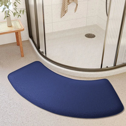 Thickened Curved Bathroom Absorbent Mat Non-Slip Shower Room Door Toilet Foot Entrance Mat