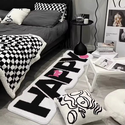 VIKAMA Cartoon Non-Slip Washable Rug Kitchen Bathroom Bedroom Living Room Mat Home Decor