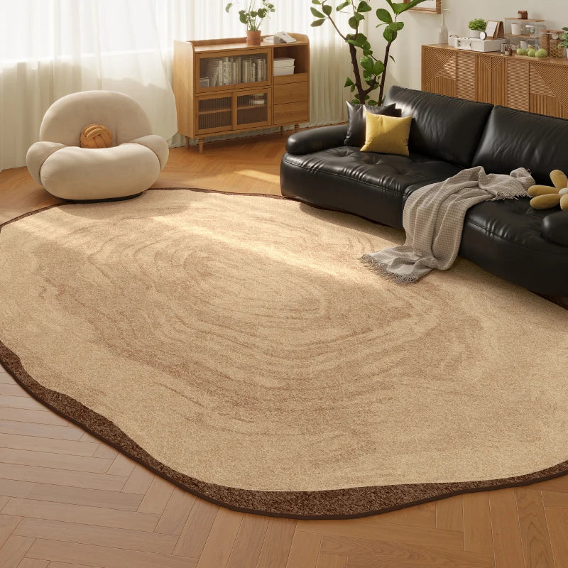 Retro Style Irregular Plush Area Rug