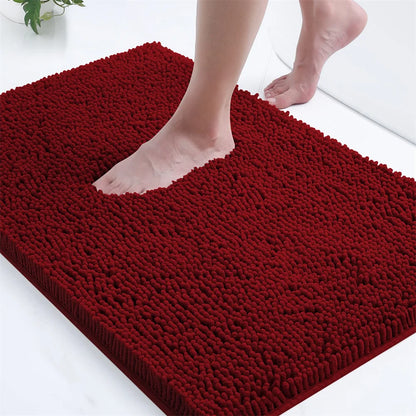 Olanly Luxury Chenille Non-Slip Bath Rug